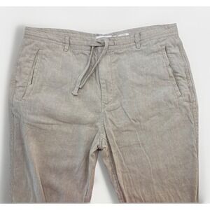 Men's Porter & Ash Linen Blend Pants Men's 36 (36x29.5) Tan Beach Drawstring